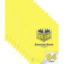 10 Pack Spirax 106 Exercise Book Ruled 8mm 70GSM 64 Page A4 BULK 56106 (10 Pack) - SuperOffice