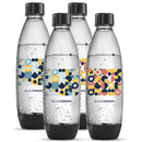 SodaStream Geometric Limited Edition Bottle Dishwasher Safe 1L 4 Pack Black 4742218610 - SuperOffice