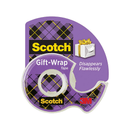 4 Pack 3M Scotch Gift Wrapping Tape Invisible Dispenser 19mmx16.5m Wrap 70005155646 (4 Pack) - SuperOffice