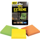 6 Packs Post-It Extreme Notes 76x76mm Orange/Green/Yellow 3 Pads Super Sticky Water Resistant 70007012068 (6 Packs of 3) - SuperOffice