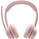 Logitech Zone 300 Wireless Bluetooth Microphone Office Headset Rose Pink