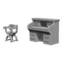 WizKids Games WizKids Deep Cuts Unpainted Miniatures: Desk & Chair