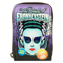 Loungefly Universal Monsters Bride of Frankenstein Neon Mask Zip Wallet
