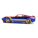 Jada Toys Marvel Comics Captain Marvel 1973 Ford Mustang Mach 1 1:24 Scale Hollywood Ride