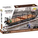 Cobi Trains Schwerer Plattwormwagen Type Ssys 1:35 Scale (424 Piece Kit)