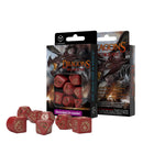 Q Workshop Dragons Red & Gold Modern 7 Dice Set