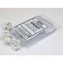 Chessex 23271 Translucent Clear/white Set of Ten d10s