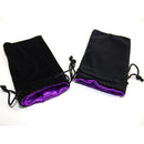 Chessex KOP09918 5"x8" Velvet Bag Black w/purple