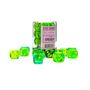Chessex 26666 Gemini 16mm d6 Translucent Green-Teal/Yellow Block 12