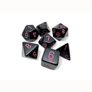 Chessex 25448 Opaque Polyhedral Black/pink 7-Die Set