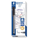 Staedtler 432 Triangular Ballpoint Stick Pen Fine Black Box 10