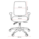 Buro Tidal Medium Back Chair Fully Upholstered With Arms Black