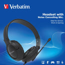 Verbatim Wired Headset with Noise Cancelling and Microphone Black
