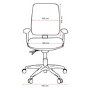 Buro Roma 3 Lever High Back With Seat Slide Without Arms Safetex Rust