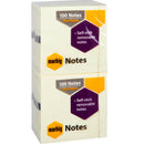 Marbig Stick Sticky Notes 100 Sheet 75x75mm Yellow Pack 12