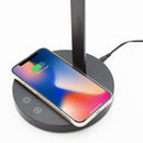 Nero Foldable LED Lamp Table Light Aluminium Wireless Phone Charging Pad Black