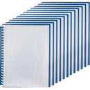 Marbig Display Book Clear Front Refillable 20 Pocket A4 Blue 12 Pack
