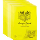 Spirax P133 Graph Book 5mm Grid 64 Page A4 Yellow 10 Pack