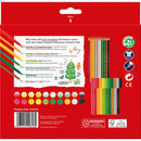 Faber-Castell 20pc Christmas Creative Set Markers Coloured Pencils Metallic Silver Gold