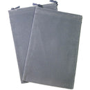 Dice Bag Suedecloth Large Grey