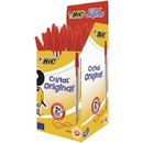Bic Cristal Ballpoint Pens Medium Red Box 50 8127971 - SuperOffice