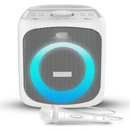 BlueAnt Portable X4 Bluetooth Party Speaker Light Up Microphone White X4-WH - SuperOffice