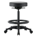 Buro Polo Drafting Stool Adjustable Vinyl with Foot Ring Black 142-PU3-AT - SuperOffice