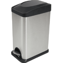Compass Rectangular Pedal Bin Brushed Stainless Steel 15L 769715 - SuperOffice