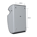 Compass Wall Mounted Ash Tray Bin Grey 765323 - SuperOffice