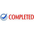 Deskmate Dual Colour Pre-Inked Stamp Completed Blue/Red 0288070 - SuperOffice