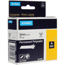 Dymo 1734523 Rhino Industrial Tape Permanent Polyester 24mm Black On White 1734523 - SuperOffice