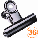 Esselte Bulldog Clips 63mm Silver Box 36 55411 - SuperOffice