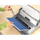 Fellowes Quasar Wire Binding Machine Binder Manual 34 Loop Metallic Grey 5224101 - SuperOffice