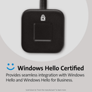 Kensington Verimark Desktop Fingerprint Key 2nd Factor Authentication Key U2F K62330WW - SuperOffice