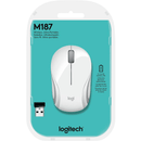 Logitech M187 Mouse Wireless Mini Small Compact Portable White 910-005380 - SuperOffice