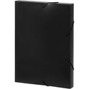 Marbig Document File Box A4 Black Elastic Closure Pack 10 2019902 (10 Pack) - SuperOffice