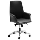 Rapidline Accord Executive Chair Medium Back Genuine Leather Black ACCORD MB GBL - SuperOffice