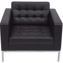 Rapidline Venus 1 Seater Sofa PU Leather Black VENUS1 - SuperOffice