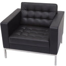 Rapidline Venus 1 Seater Sofa PU Leather Black VENUS1 - SuperOffice