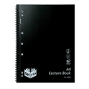 Spirax P906 Lecture Book 7mm Ruled 7 Hole Punched Wiro Bound A4 Black 5 Pack 5690600 (5 Pack) - SuperOffice