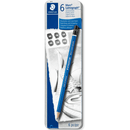 Staedtler 100 Mars Lumograph Sketching Pencil Assorted Degrees Box 6 100G6 - SuperOffice