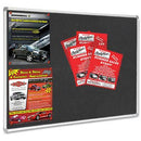 Visionchart Smooth Velour Pinboard Aluminium Frame 900 X 600Mm Charcoal PRE0425 - SuperOffice
